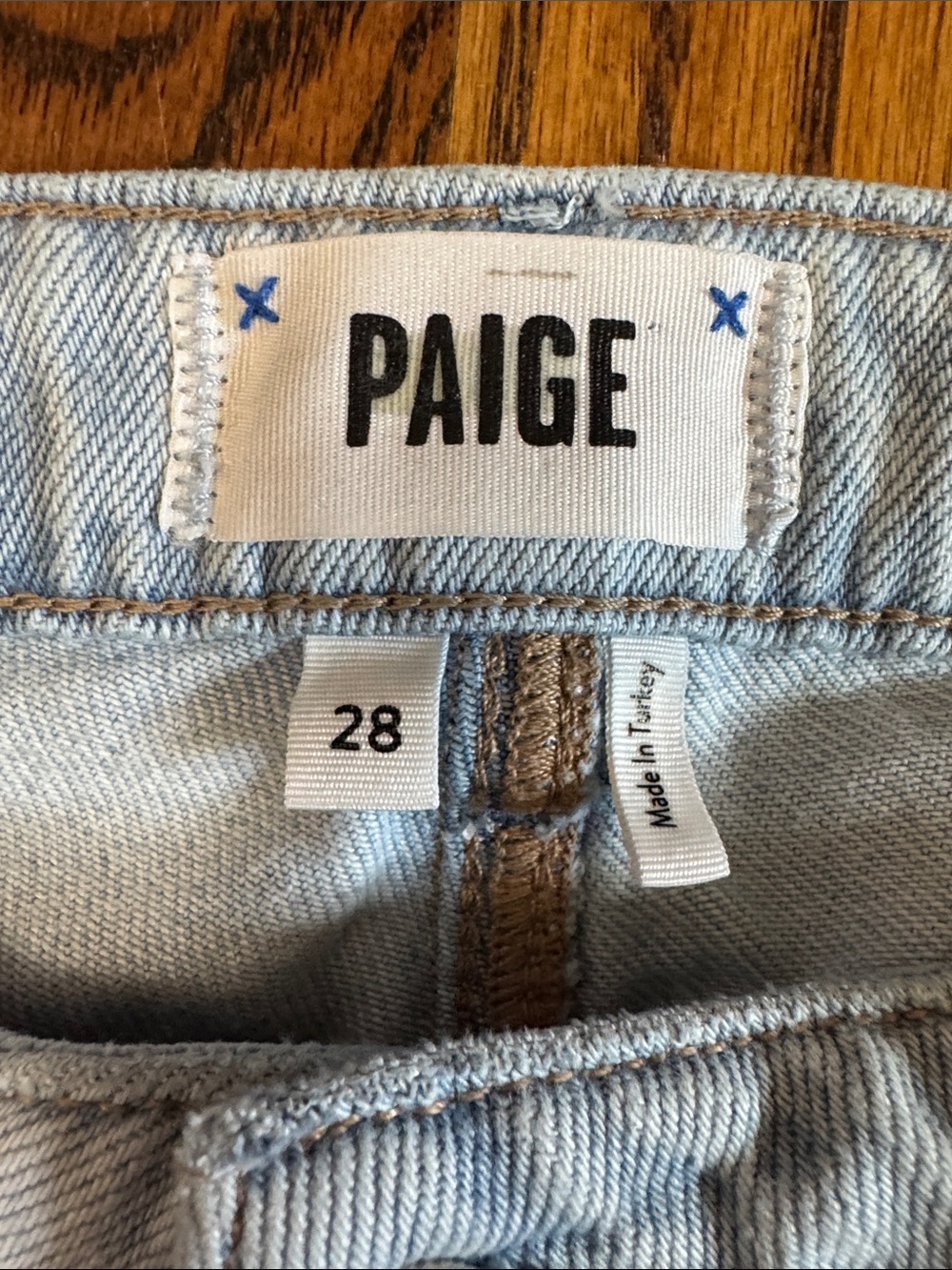 PAIGE Noella Cropped Patchwork Jeans SZ 28 - Picture 6 of 10